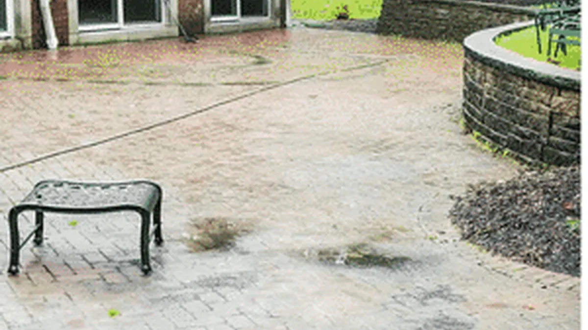 Patio before